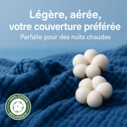 Couverture en Moussline douce | 100% Coton Naturel
