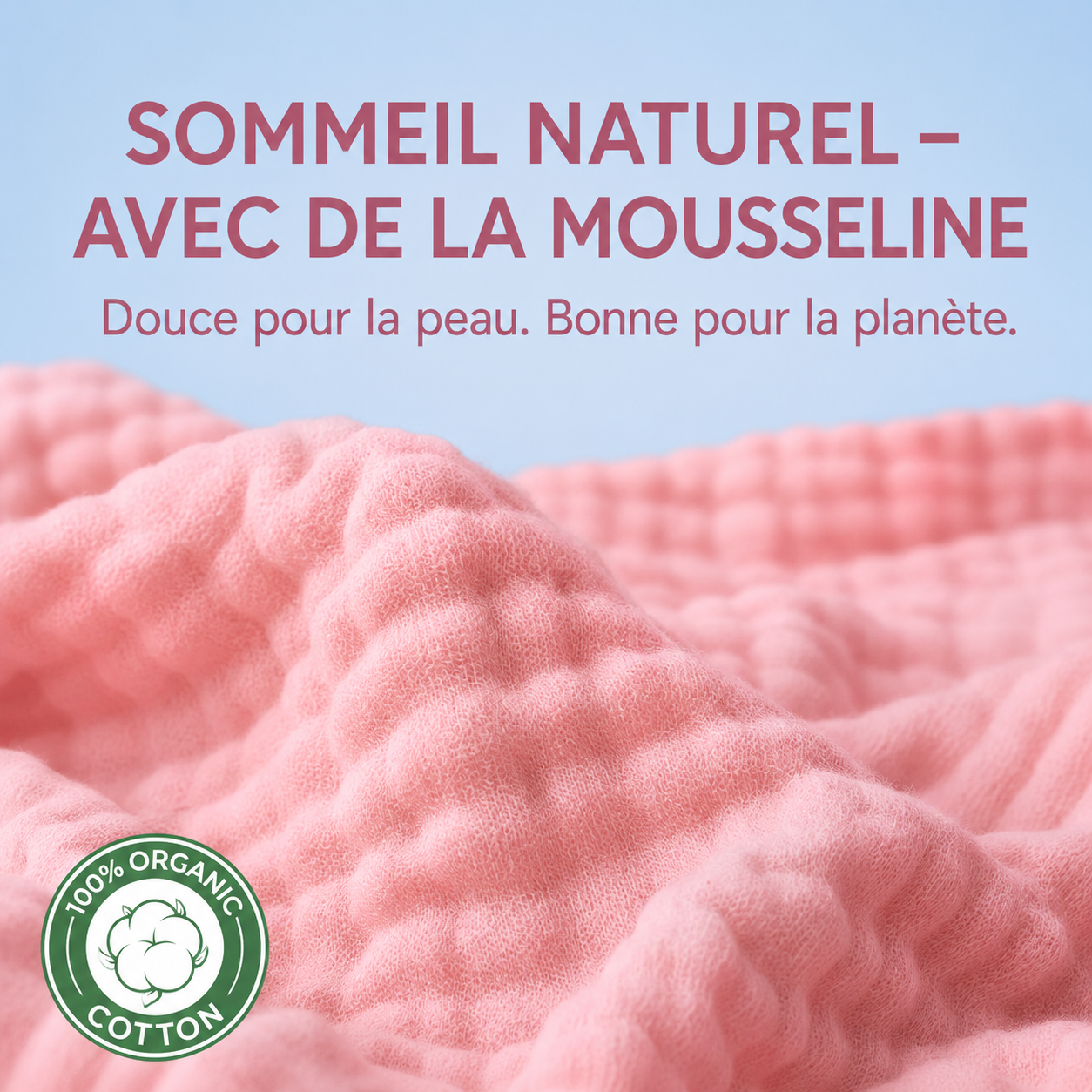 Couverture en Moussline douce | 100% Coton Naturel
