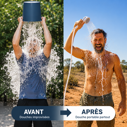 Pompe à eau portable : Une vraie douche, où que l'aventure vous mène.