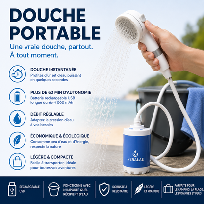 Pompe à eau portable : Une vraie douche, où que l'aventure vous mène.