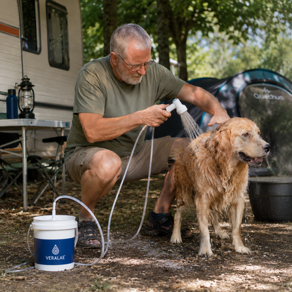 Pompe à eau portable : Une vraie douche, où que l'aventure vous mène.