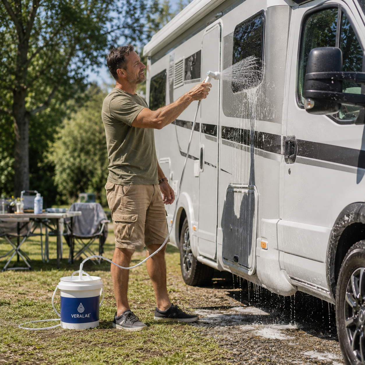 Pompe à eau portable : Une vraie douche, où que l'aventure vous mène.