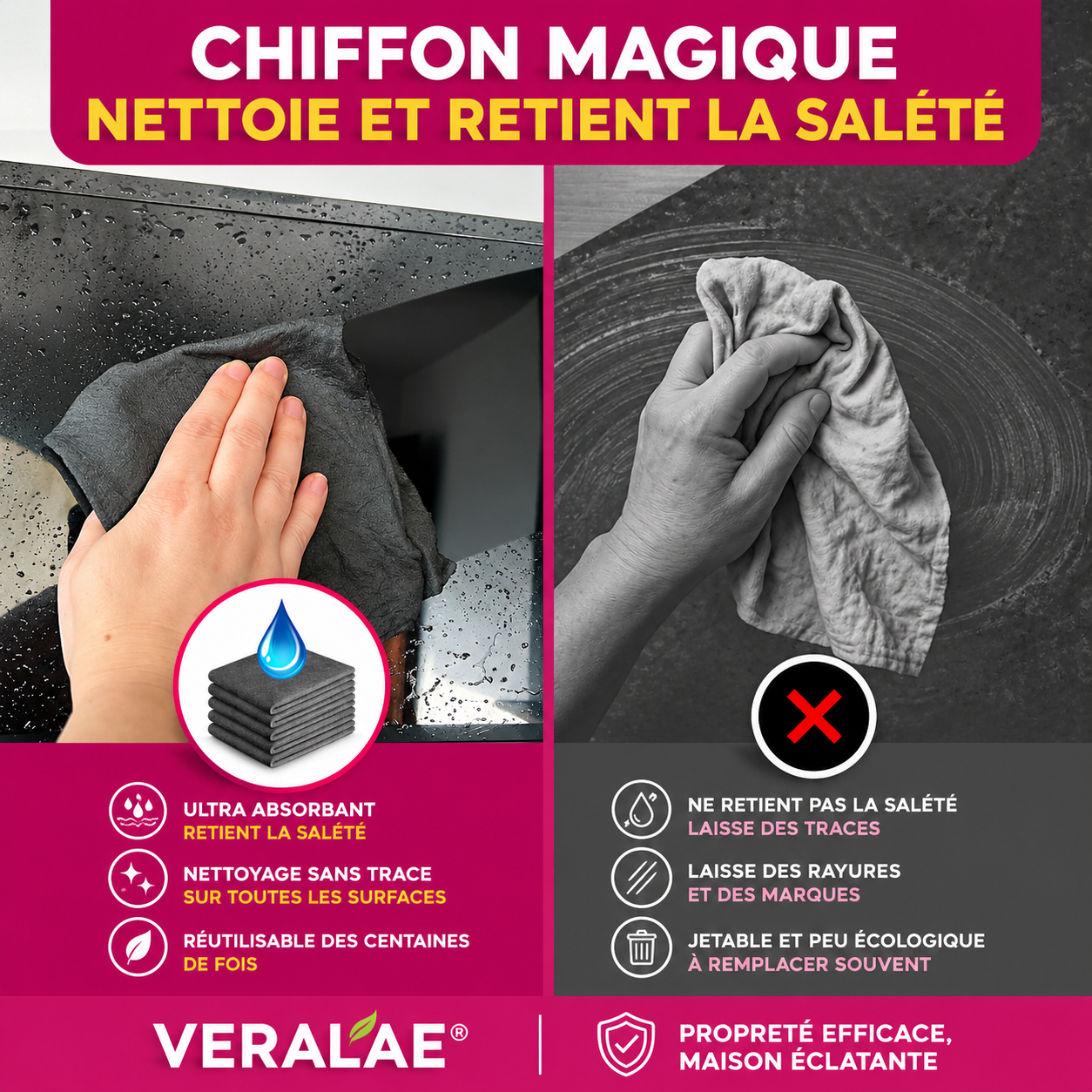 Chiffon magique en microfibre