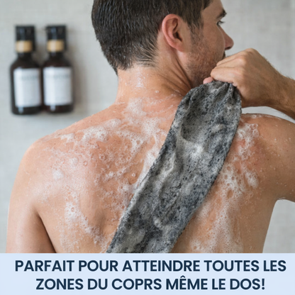 Serviette de douche exfoliante antibactérienne