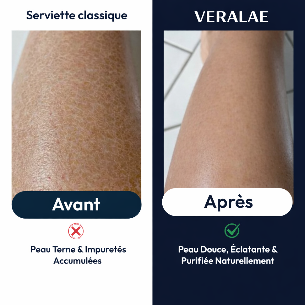 Serviette de douche exfoliante antibactérienne