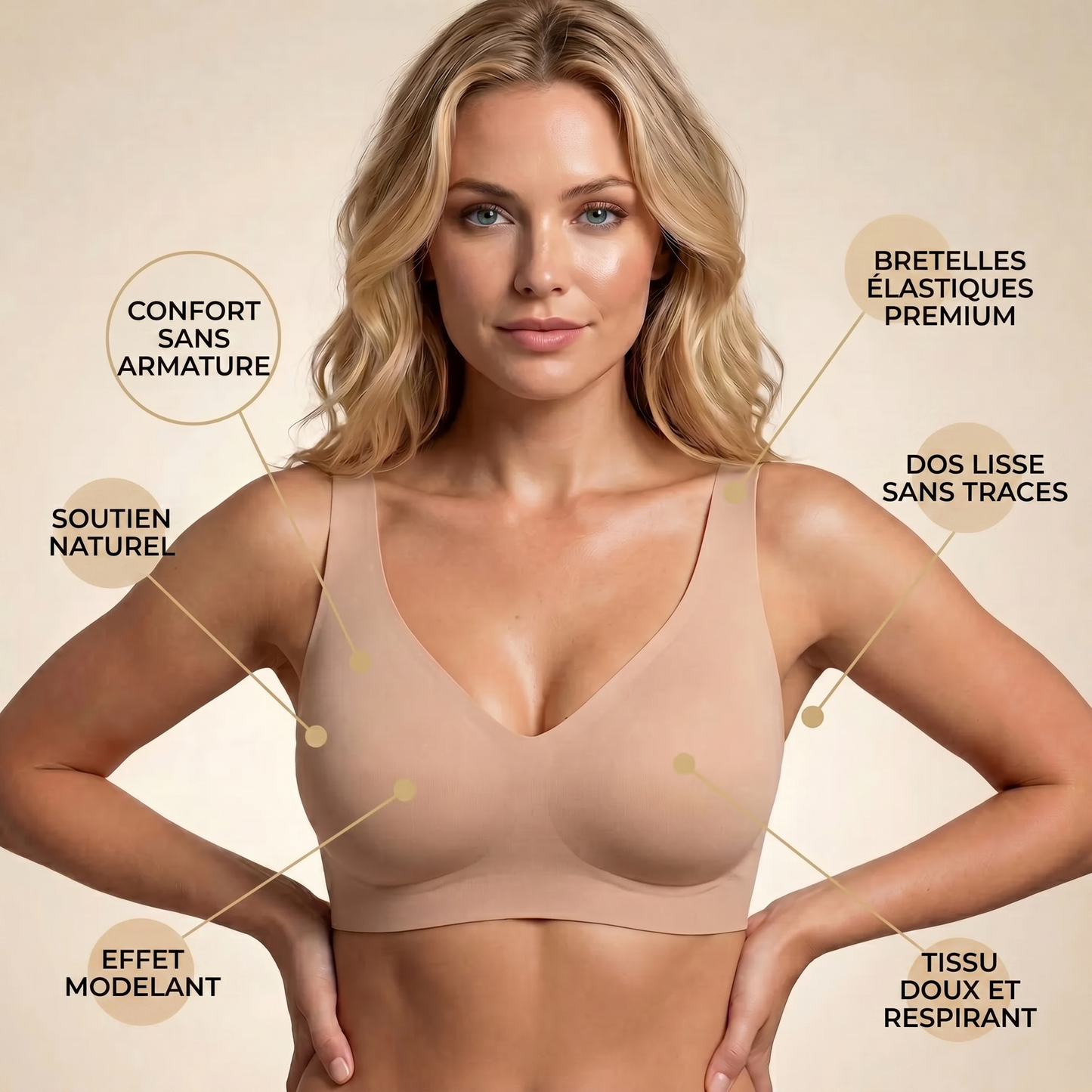Soutien-gorge | Poitrine rehaussée, confort immédiat