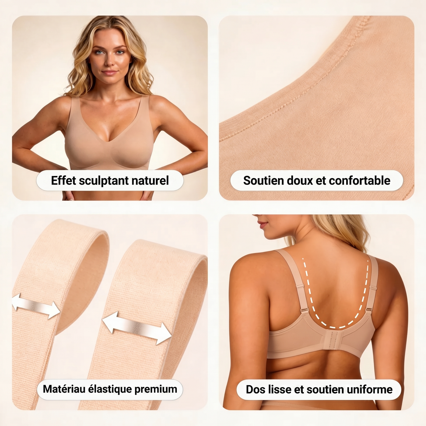 Soutien-gorge | Poitrine rehaussée, confort immédiat